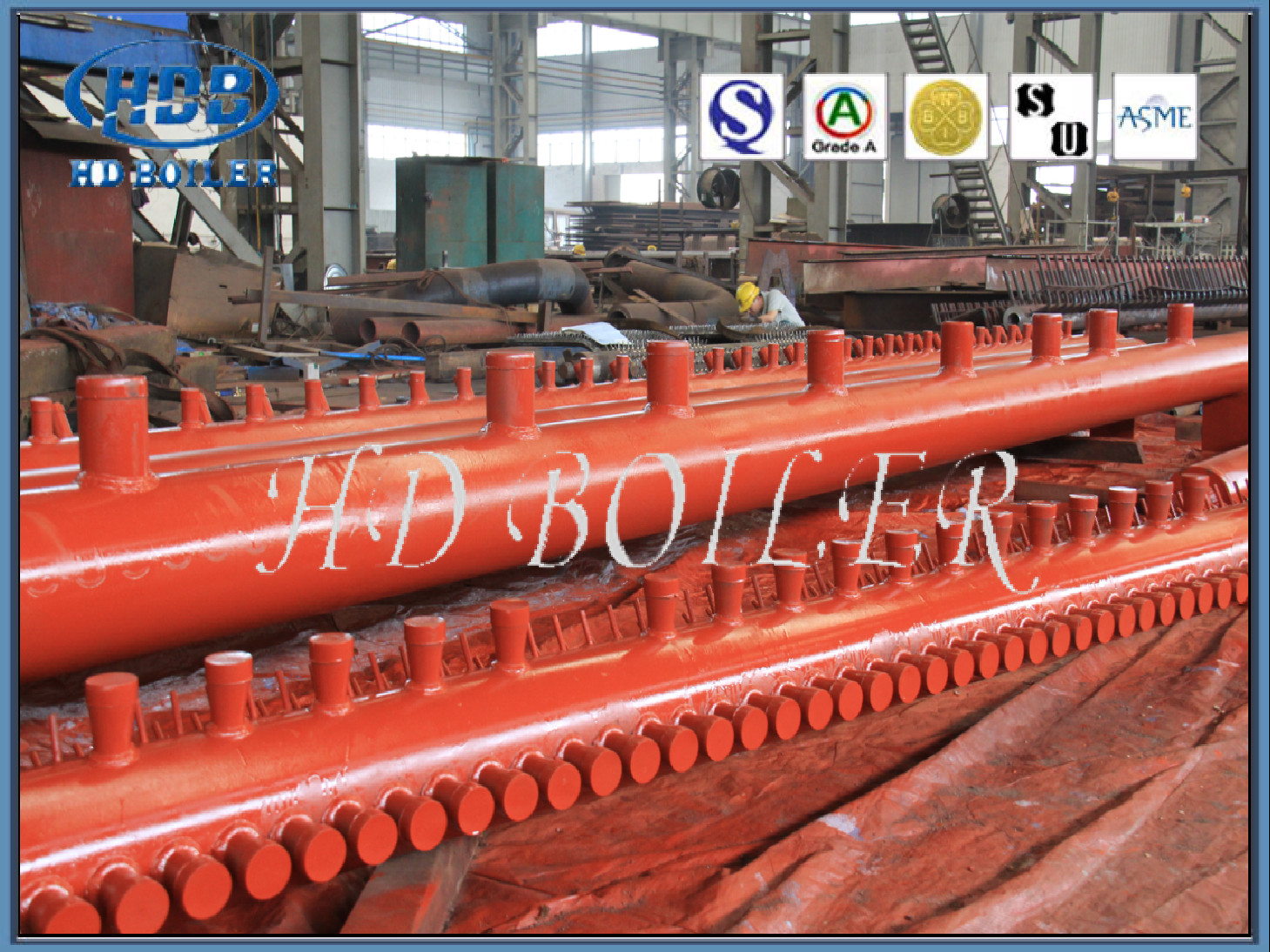 Header Manifold Boiler Baja Paduan Untuk Economizer Boiler Berbahan Bakar Batubara Dan Panel Dinding Air