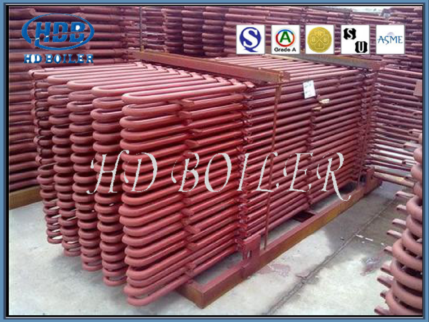 Boiler Pemulihan Panas Hrsg Economizer / Economiser Coils Sertifikasi ASME