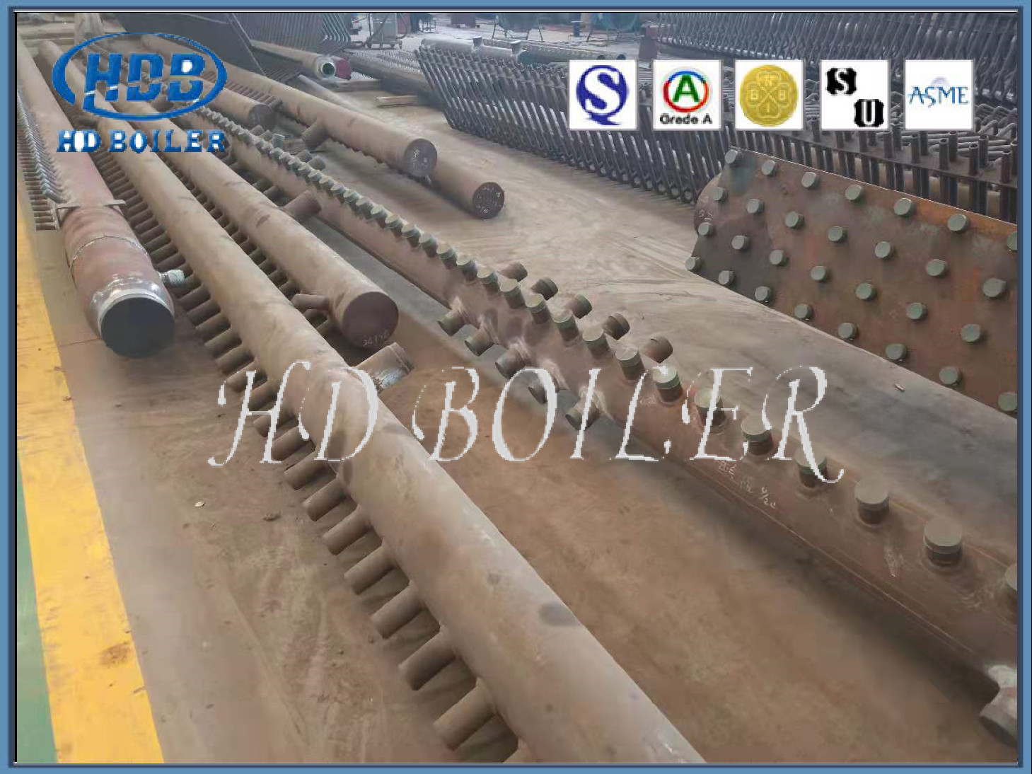 Longlife HD Boiler Heater Parts Header Manifold Boiler Untuk Efisiensi Tinggi
