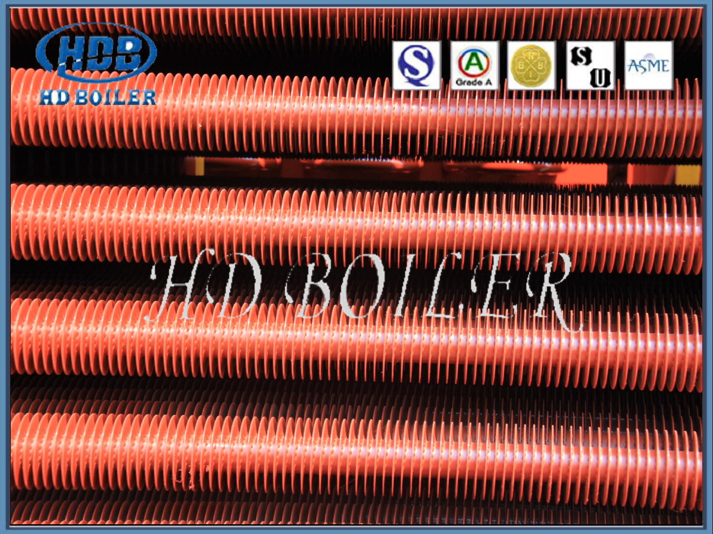 Spiral Finned Boiler Fin Tube / Heat Exchanger Tubes Dengan Efisiensi Tinggi